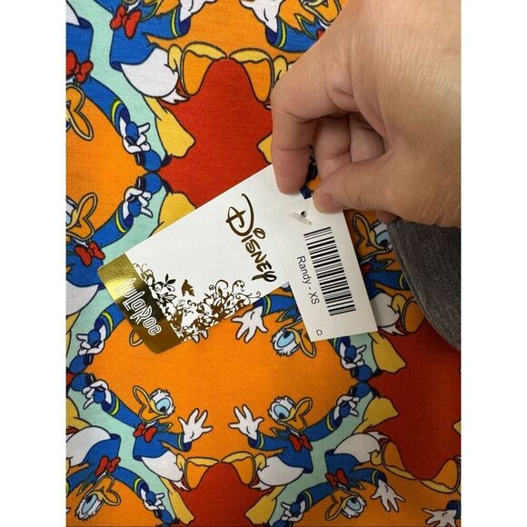 Lularoe Disney Randy Top Donald Duck - Size XS - Picture 6 of 7
